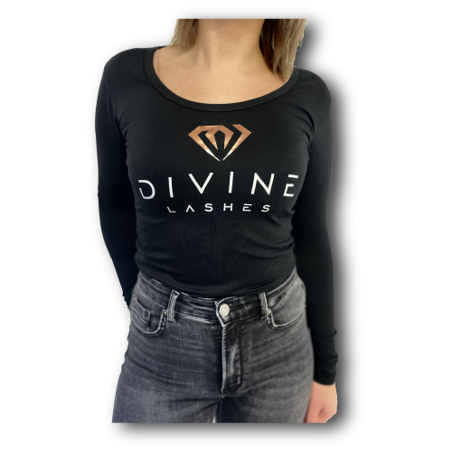 Divine Lashes črna dolga majica