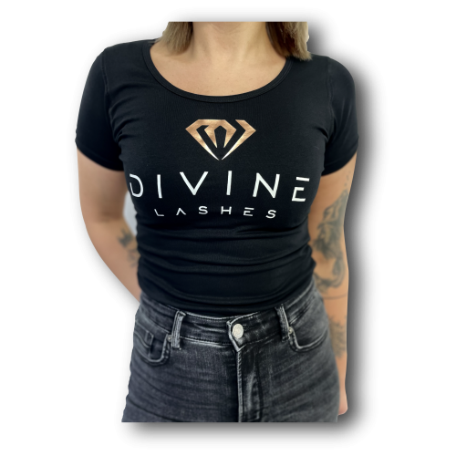 Divine Lashes črna kratka majica